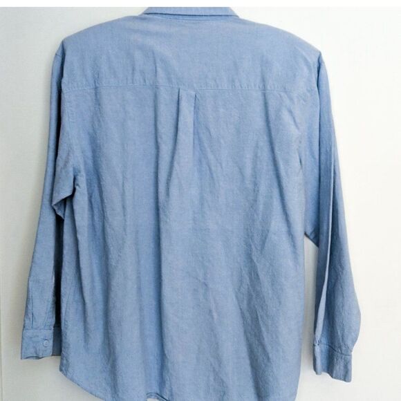 VINTAGE Embellished button down denim blouse Large - Picture 5 of 5